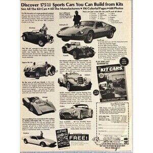 Auto Logic Publication "Kit Cars Buyers Guide:Build Your Own Sports Car" Ad 1982
